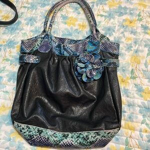 Snakeskin soft leather purse